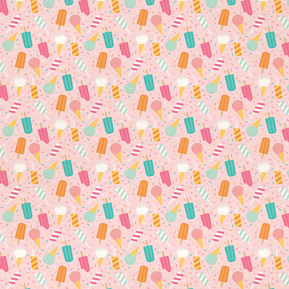 Party Paper Placemat in Summer Ice Cream Print