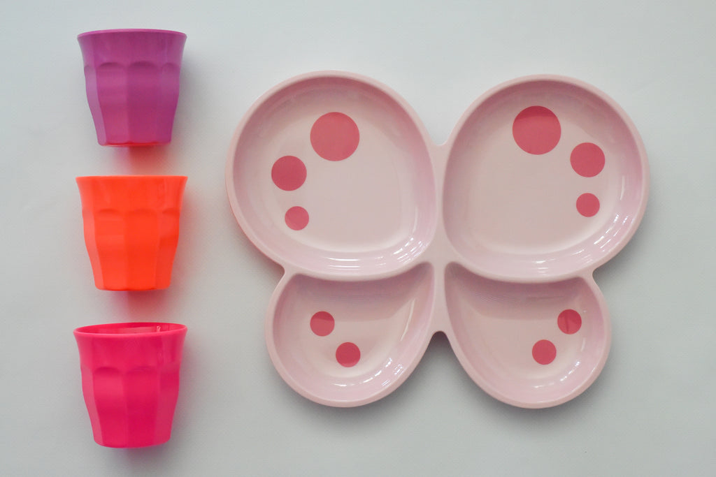 Toddler Small Melamine Cup in Assorted Neon Pretty Colors