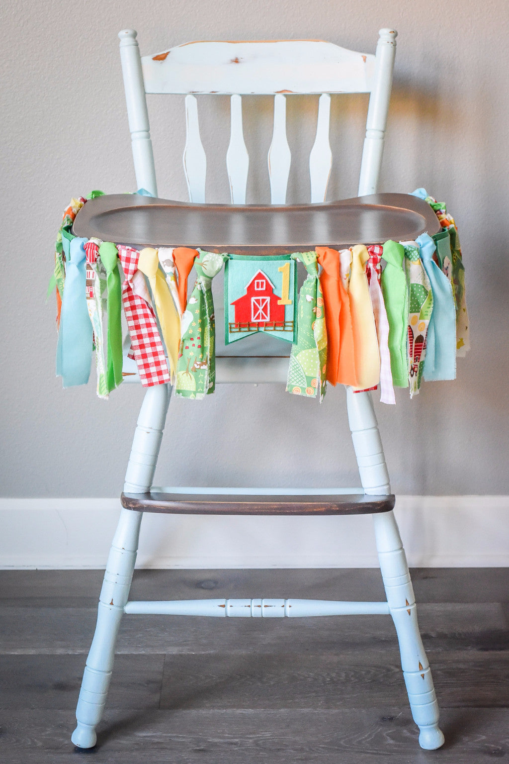 Little Farmer High Chair Banner in Green