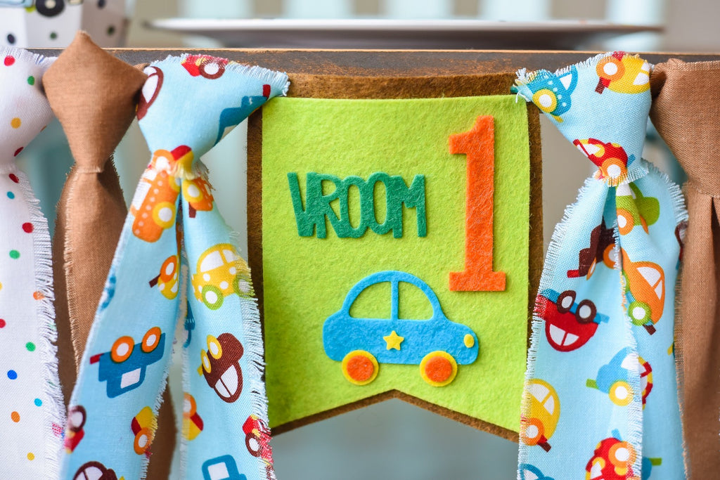 Car High Chair Banner Handmade by Sugar Moon Bloom