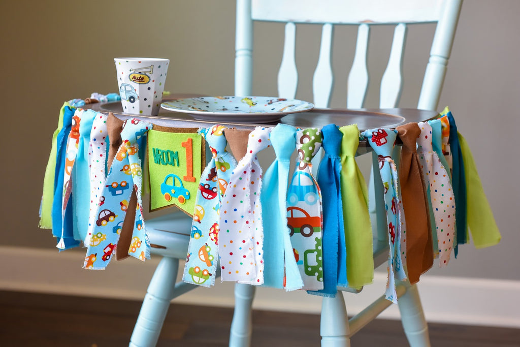 Car High Chair Banner Handmade by Sugar Moon Bloom