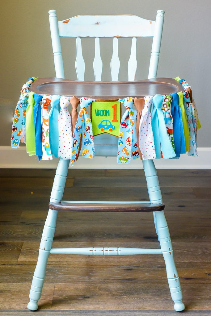 Car High Chair Banner Handmade by Sugar Moon Bloom