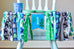 Woodland High Chair Banner in Blue Bear Handmade by Sugar Moon Bloom