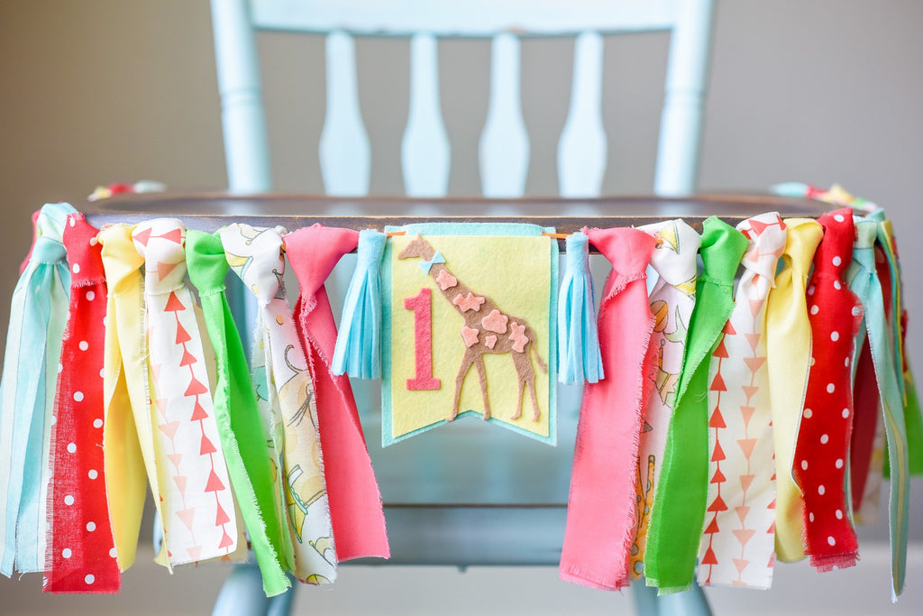 Circus High Chair Banner Handmade by Sugar Moon Bloom