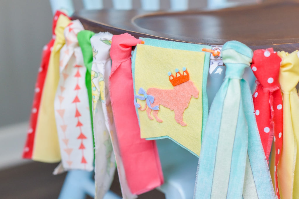 Circus High Chair Banner Handmade by Sugar Moon Bloom