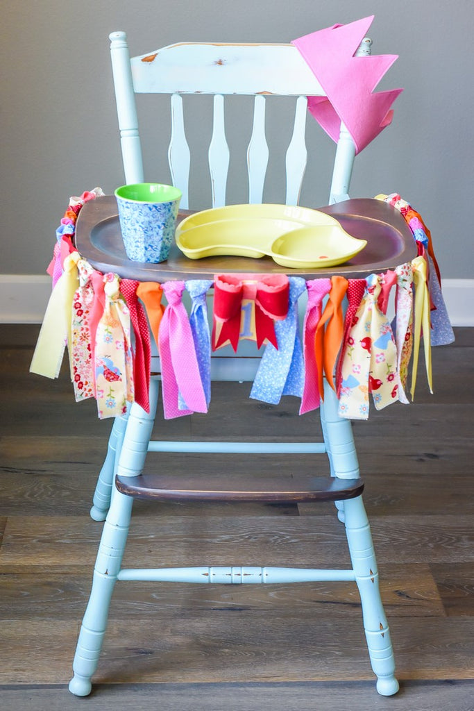 Little Birdie 1st Birthday High Chair Banner Bundle