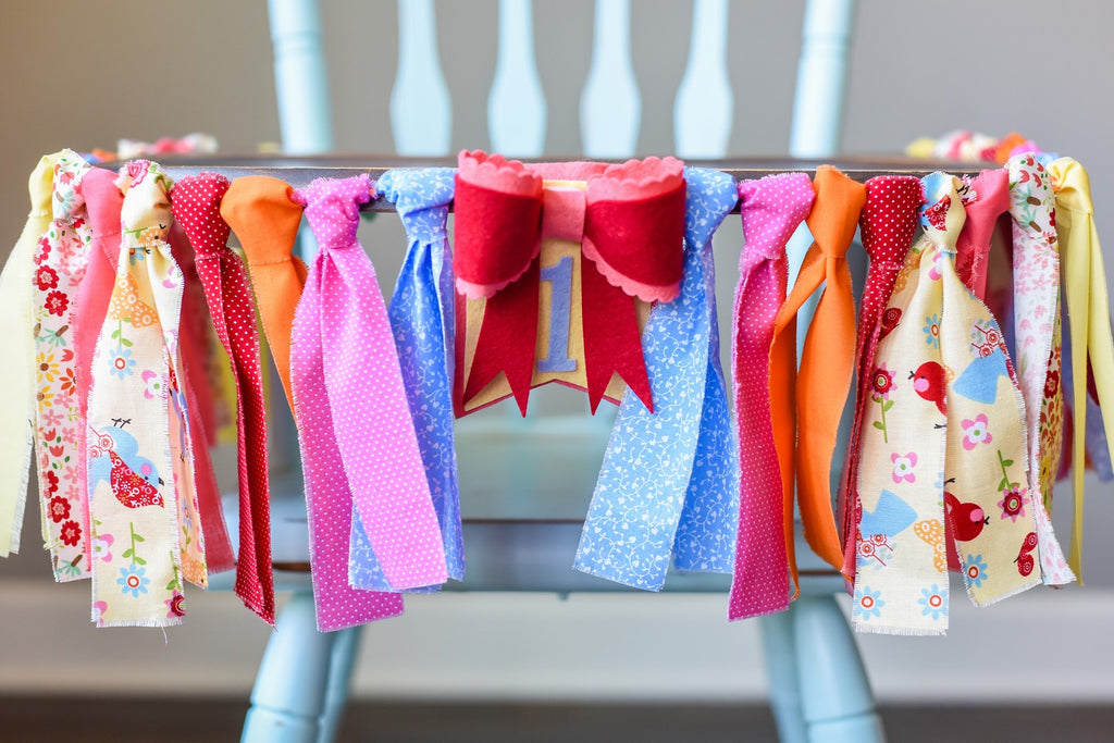 Little Birdie High Chair Banner Handmade by Sugar Moon Bloom