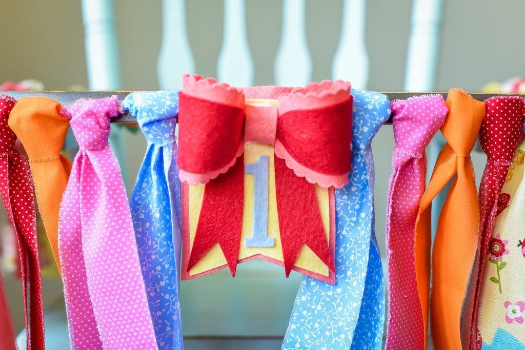 Little Birdie High Chair Banner Handmade by Sugar Moon Bloom