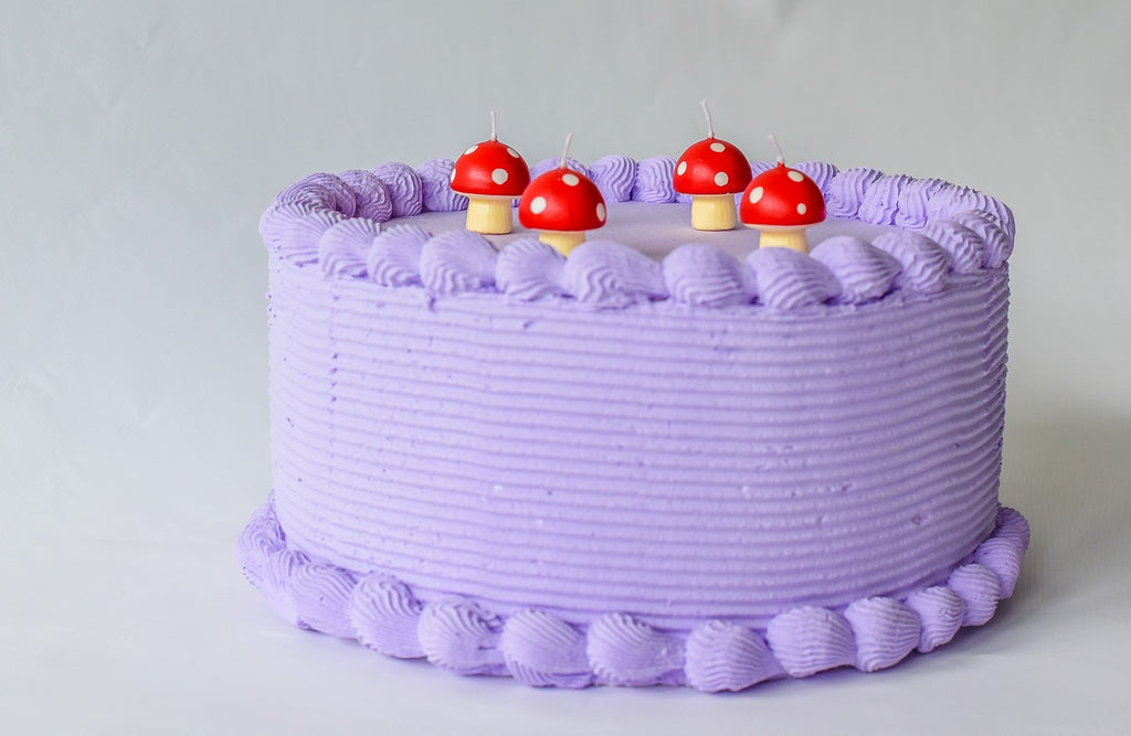 Mini mushroom birthday candles