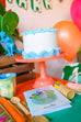 coral cake stand