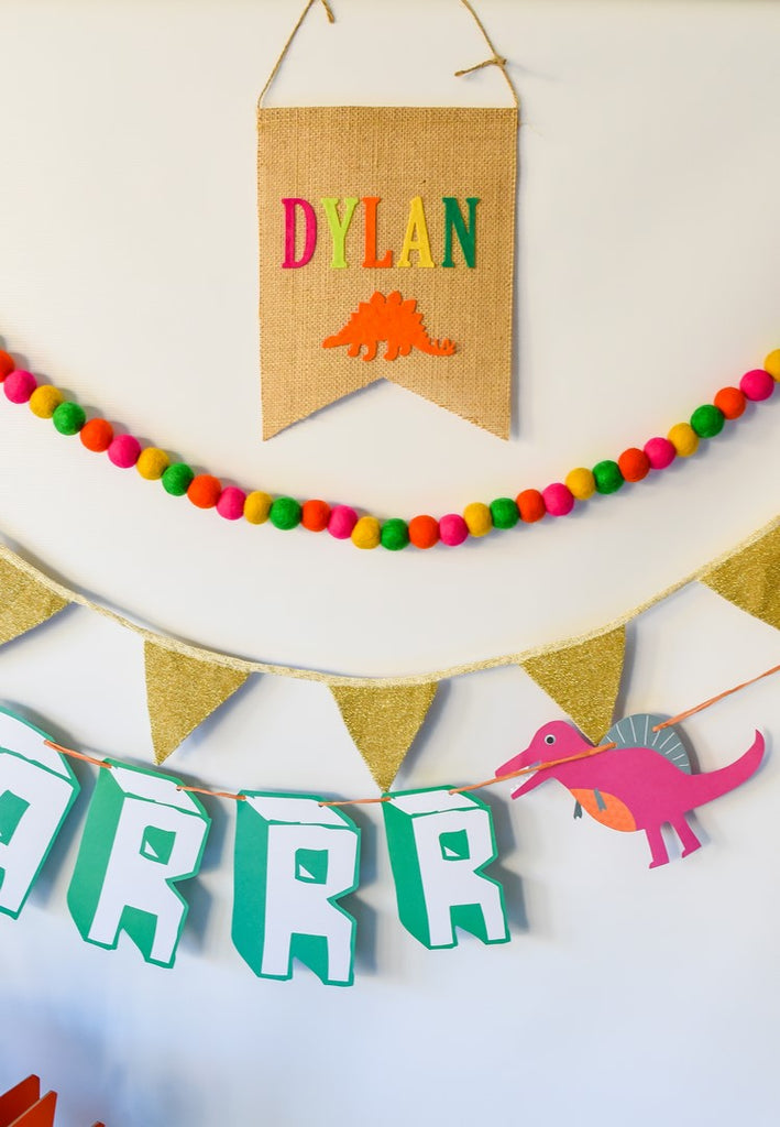 Burlap + Felt Name Banner Handmade by Sugar Moon Bloom