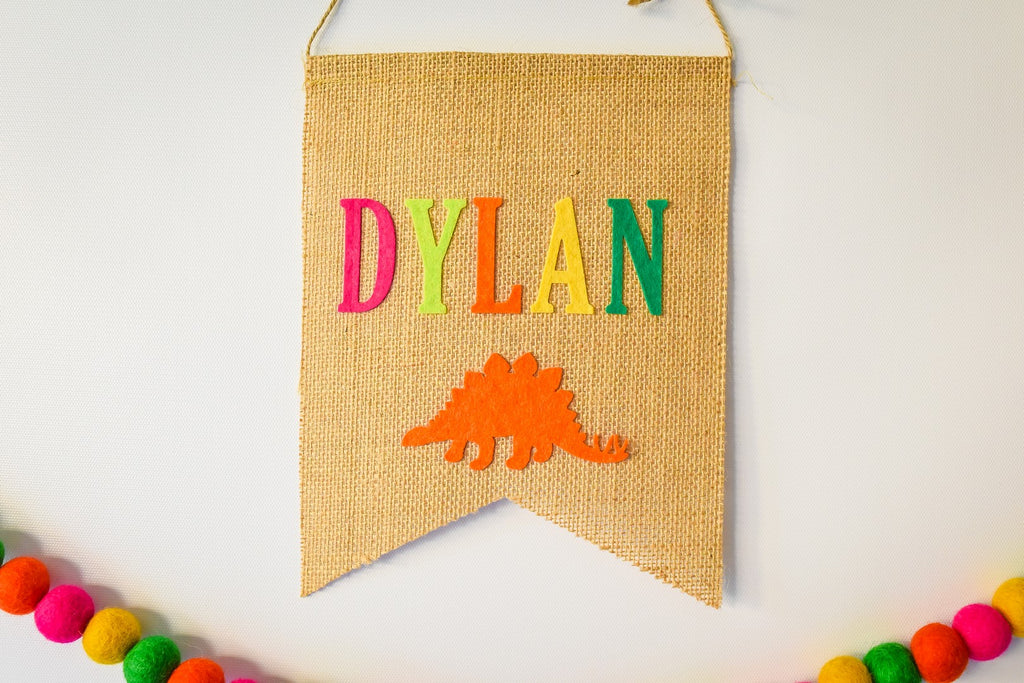 Burlap + Felt Name Banner Handmade by Sugar Moon Bloom