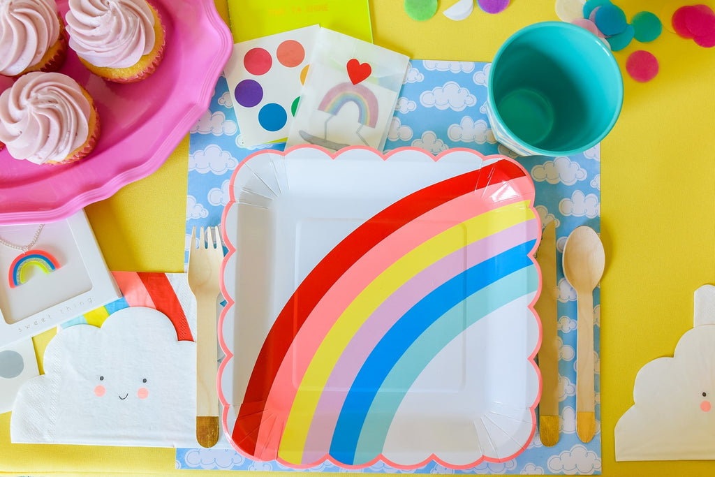 Party Paper Placemat in Blue Sky Print