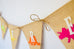 Burlap + Felt T-Rex Dinosaur Banner Handmade by Sugar Moon Bloom
