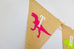 Burlap + Felt T-Rex Dinosaur Banner Handmade by Sugar Moon Bloom