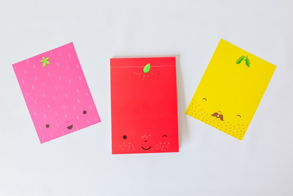 Fold Over Notepad in Fresh Fruits