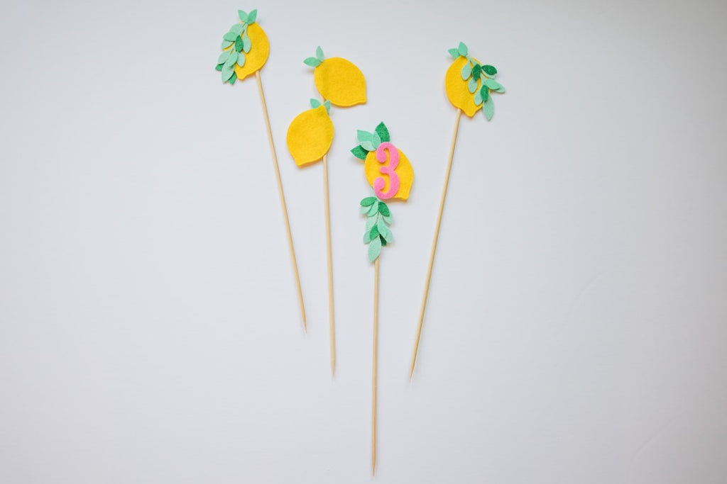 Lemon Party Cake Topper
