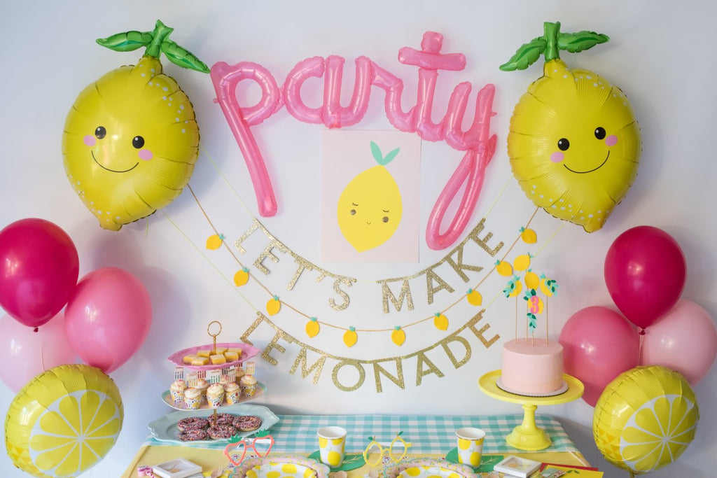 Lemon Party Cupcake Toppers Handmade by Sugar Moon Bloom