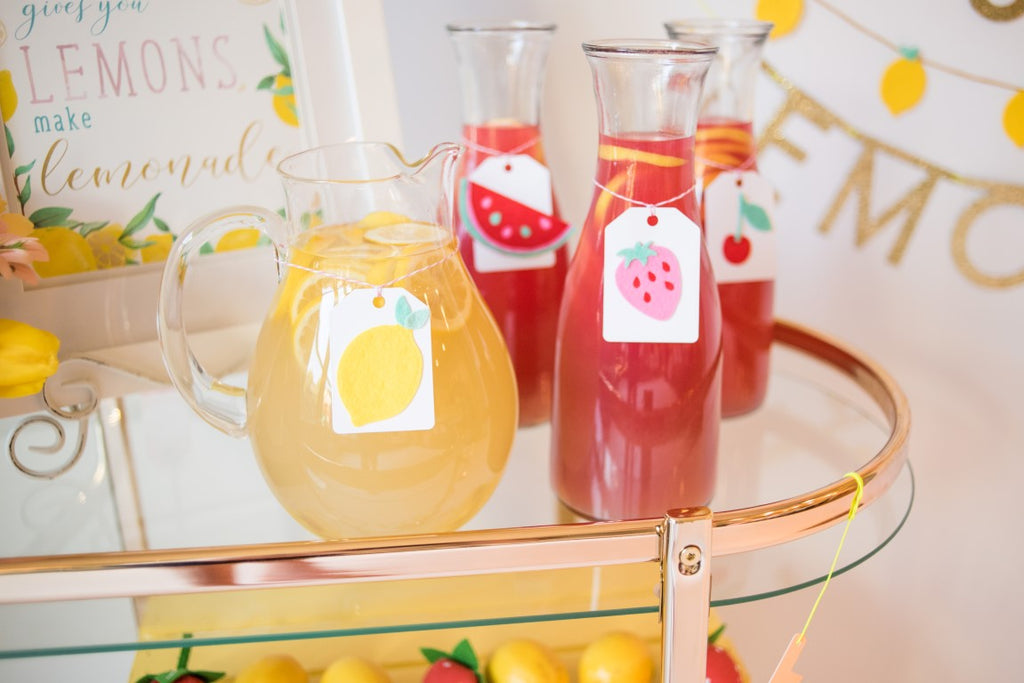 Lemonade Party Drink Tags Handmade by Sugar Moon Bloom