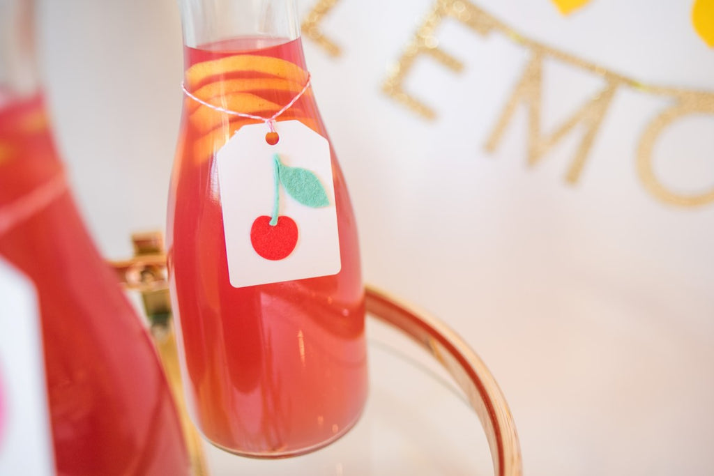 Lemonade Party Drink Tags Handmade by Sugar Moon Bloom