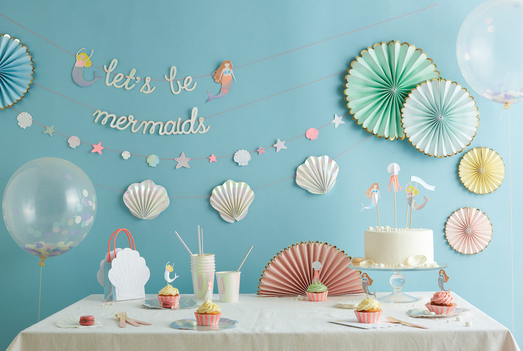 "Let's Be Mermaids Wild & Free" Mermaid Birthday Bundle