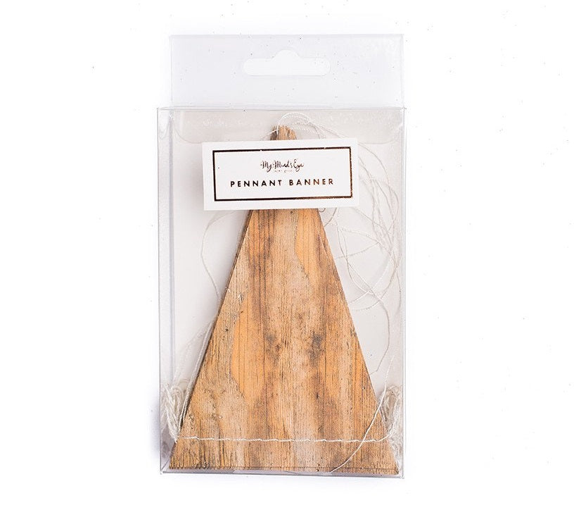 Wood Pennant Party Banner