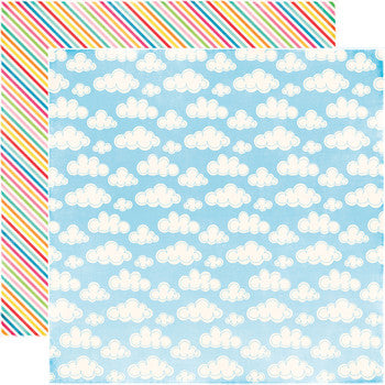 Party Paper Placemat in Blue Sky Print