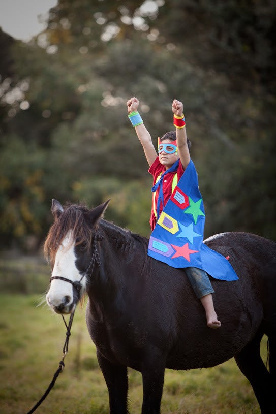 Design Your Own Superhero Cape in Blue