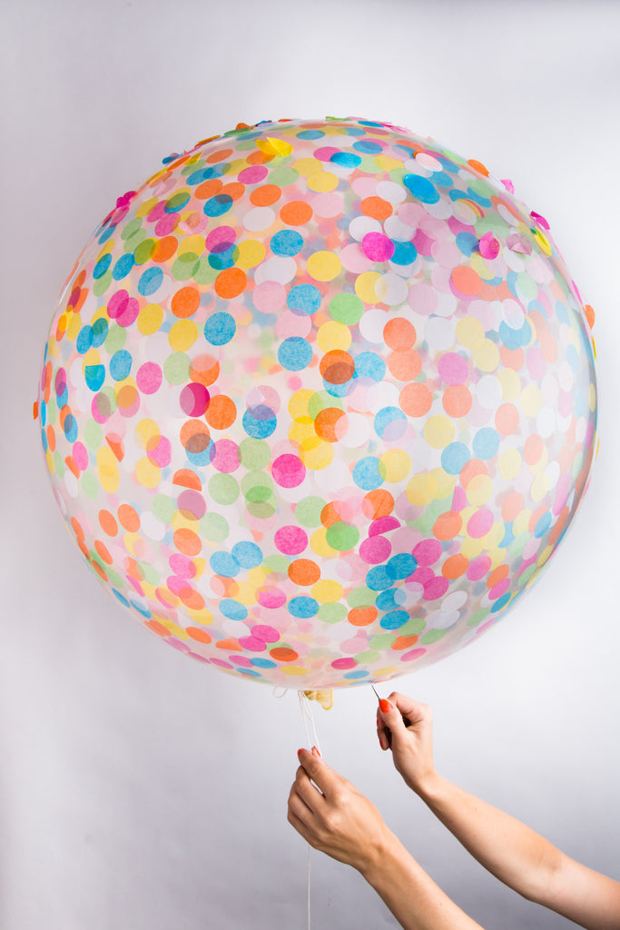 36" Jumbo Confetti Balloon in Multicolor
