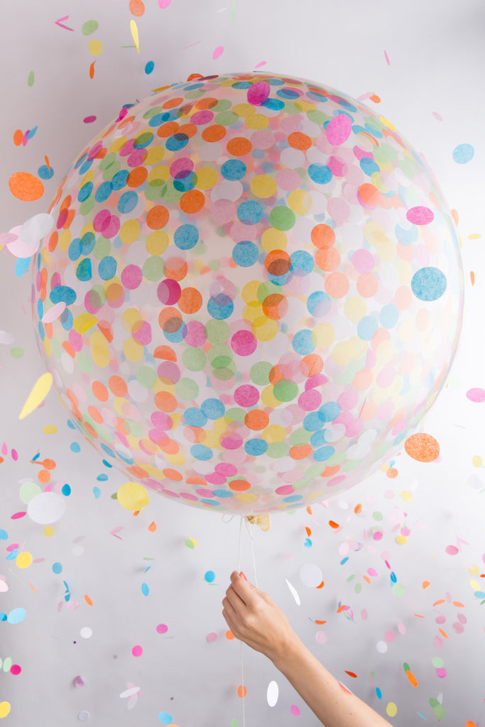 36" Jumbo Confetti Balloon in Multicolor