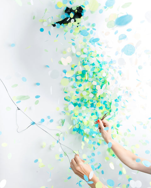Baby Gender Reveal Confetti Balloon Bundle (Boy)