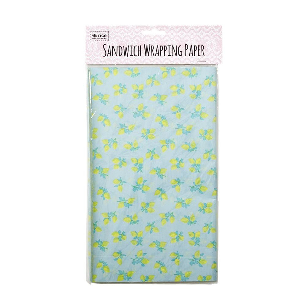 Food grade wrapping paper in lemon print
