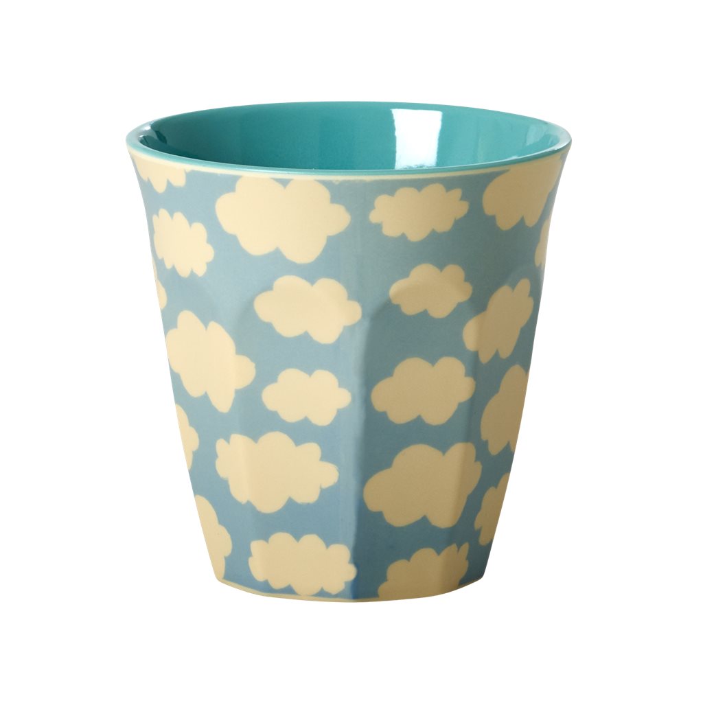 Medium Melamine Cup in Two Tone Weather Cloud Print