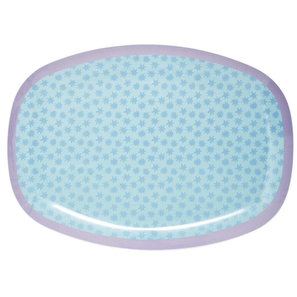 Rectangular Melamine Serving Plate in Stardust Print