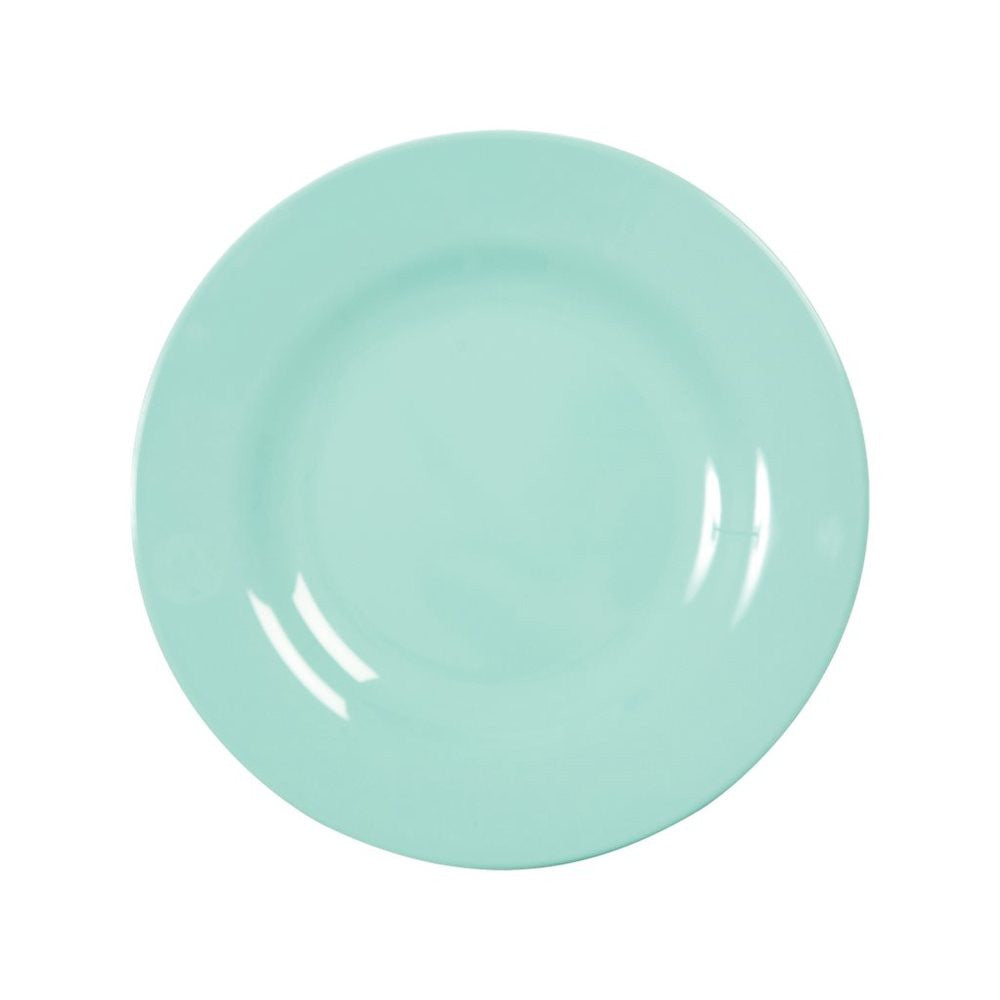 Small Round Melamine Plate in Mint