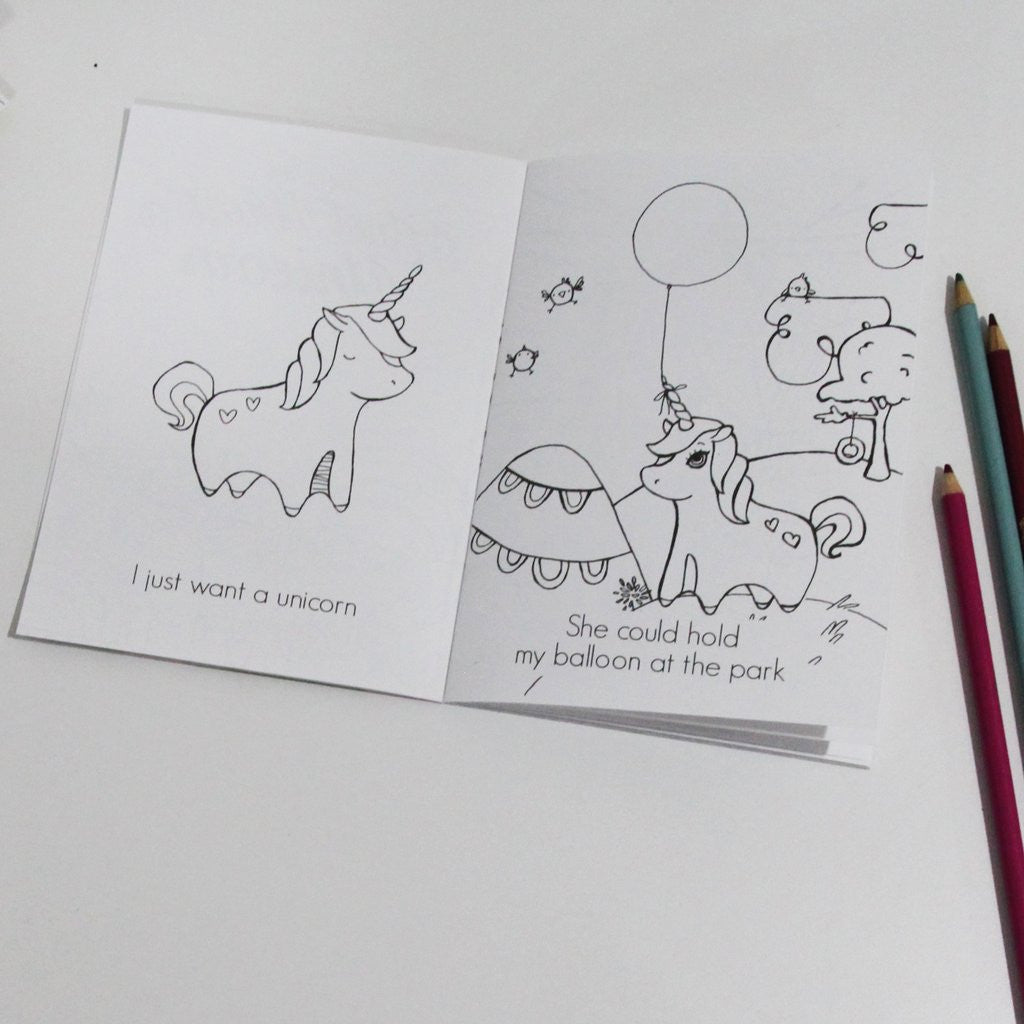 I Just Want A Unicorn Mini Coloring Book
