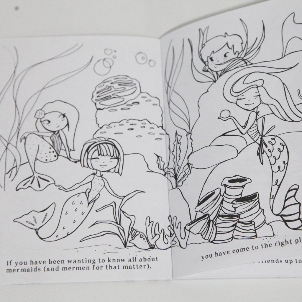 All About Mermaids Mini Coloring Book