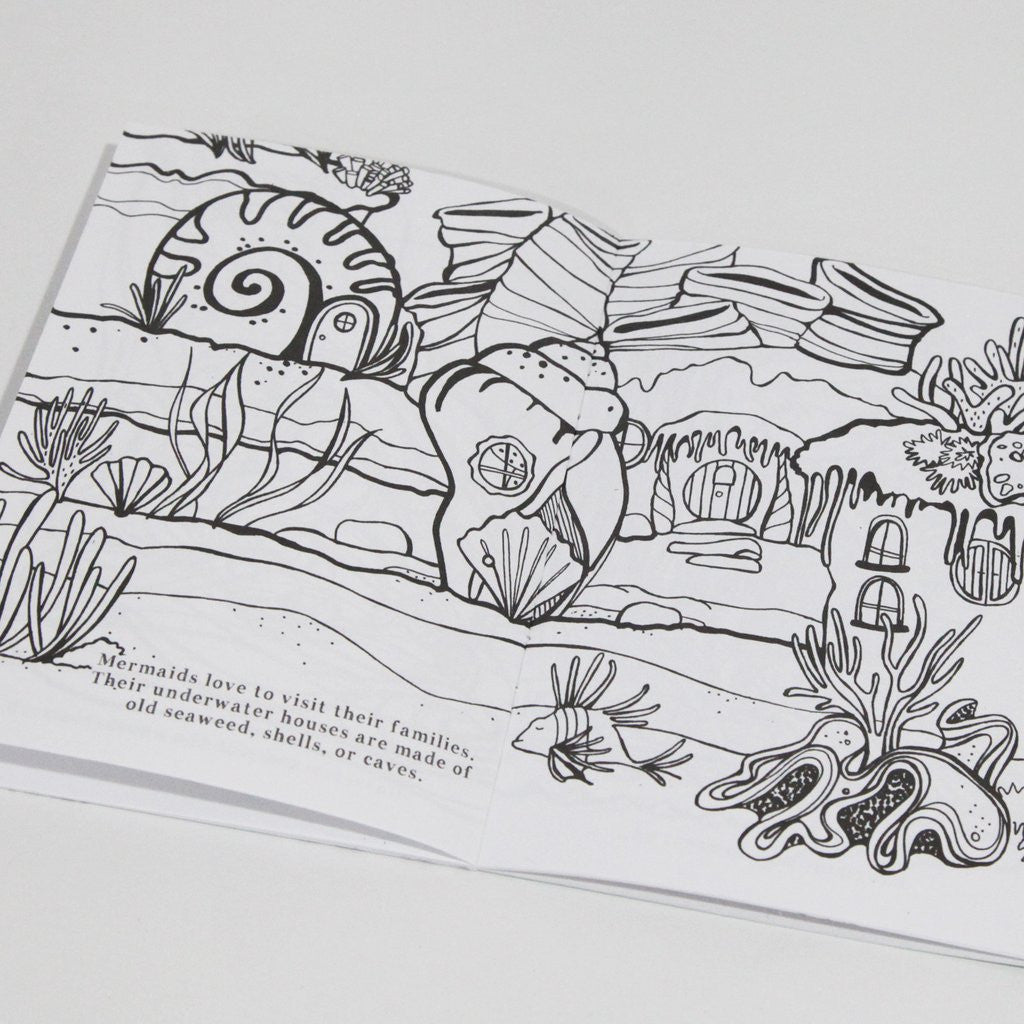 All About Mermaids Mini Coloring Book