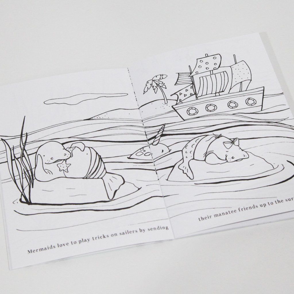 All About Mermaids Mini Coloring Book
