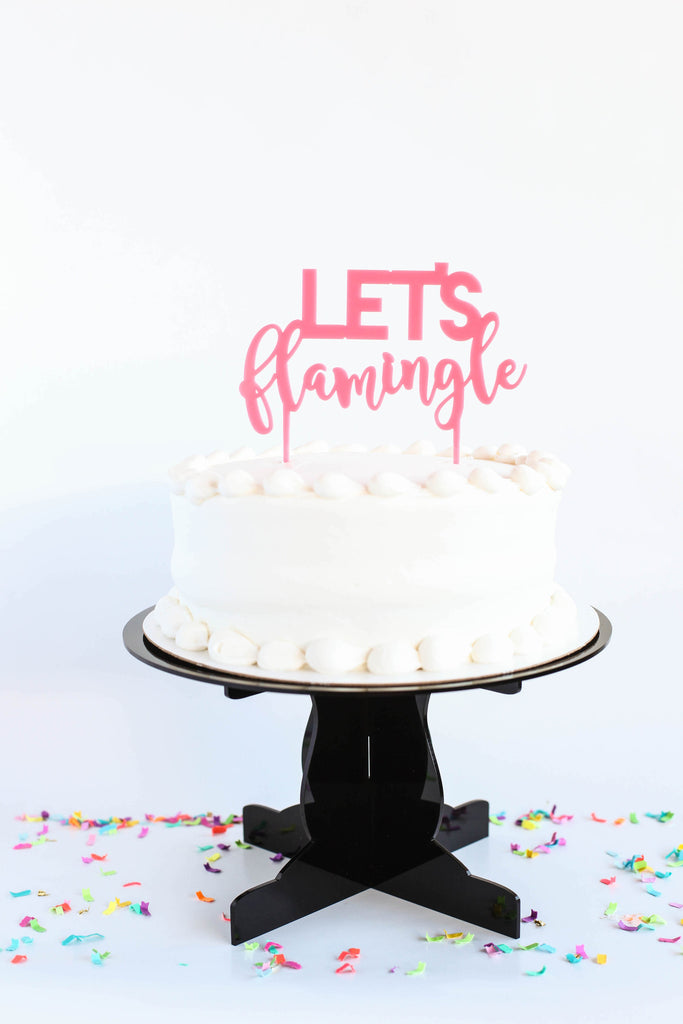 Acrylic Cake Stand in Midnight Black