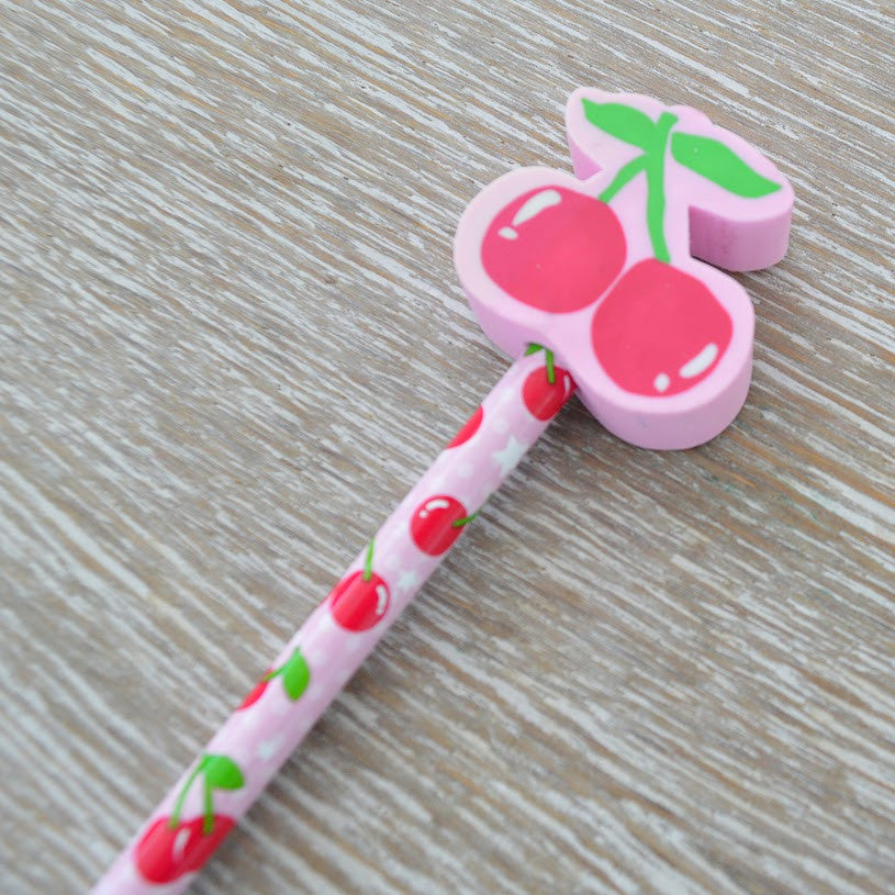 Cherry Pencil with Cherry Eraser