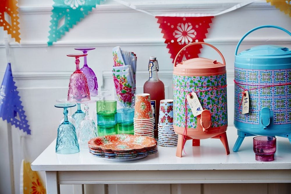 Cooler Tank in Peach Blossom & Berries Print