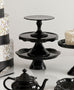 Porcelain Cake Stand in Jet Black