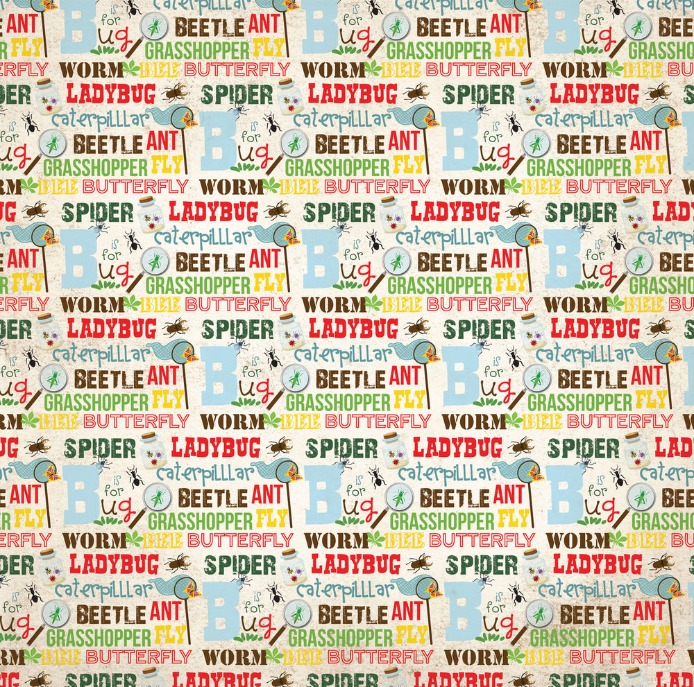 Party Paper Placemat in Bug Words Print