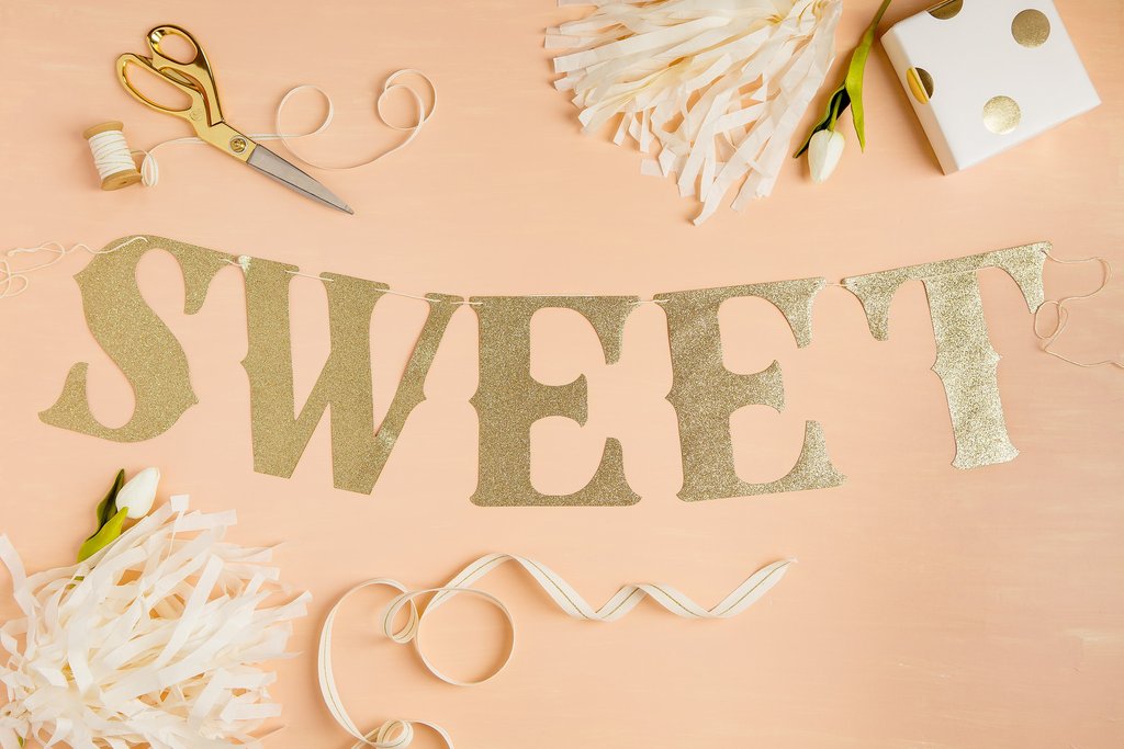 Gold Vintage Letter Banner