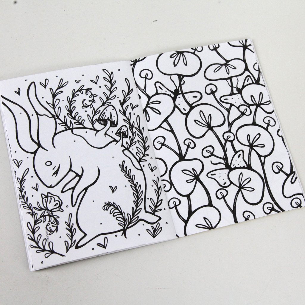 In the Leaves Bunny Mini Coloring Book