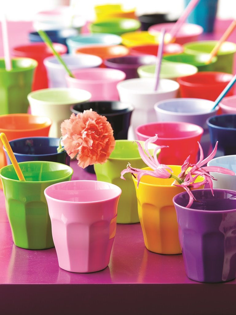 Medium Melamine Cup in Solid Pink