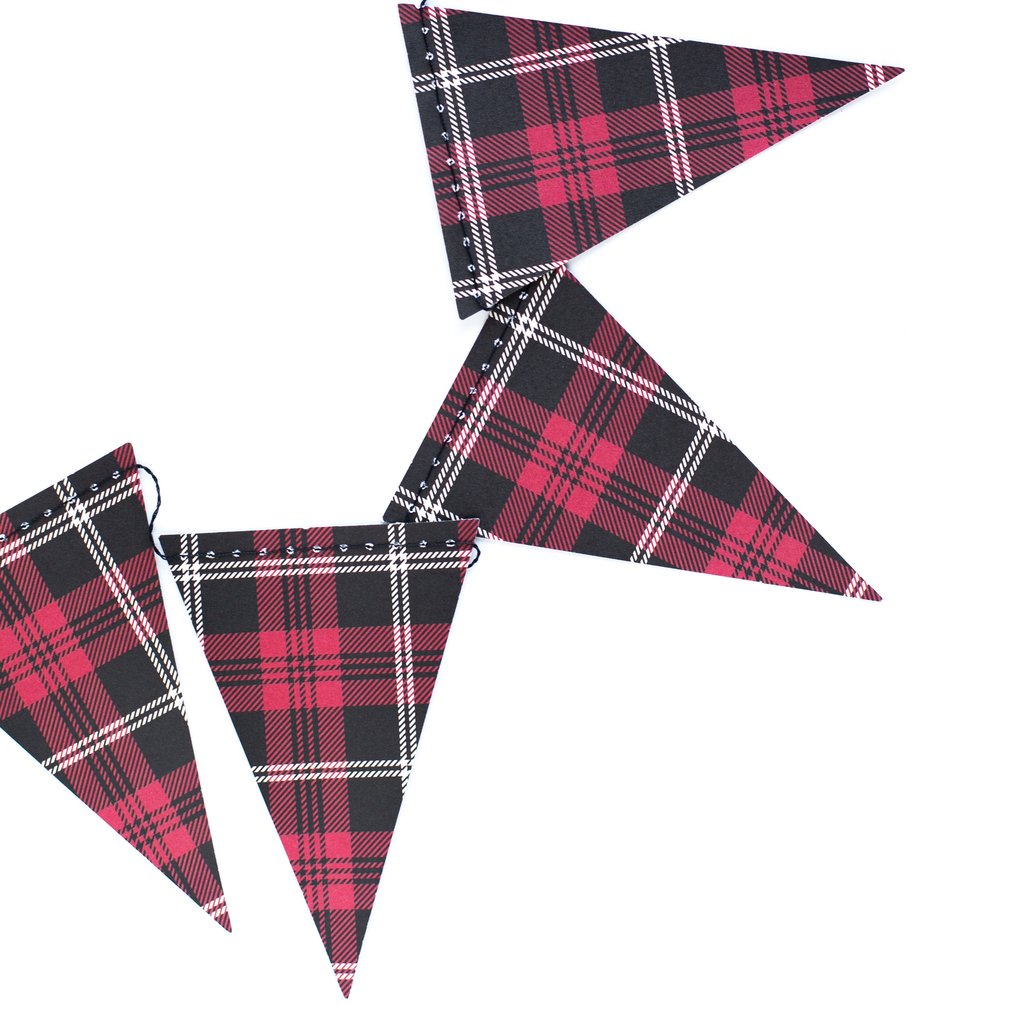 Plaid Pennant Party Banner