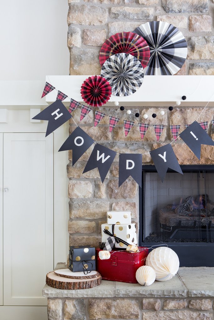 Plaid Pennant Party Banner