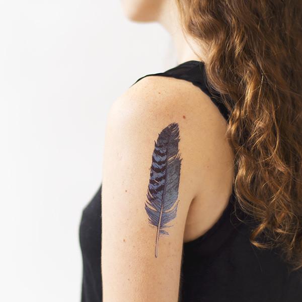 Feather Tattoos Watercolor Party Packet (8-pack)